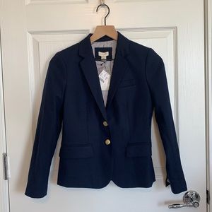 J. Crew Navy Schoolboy Blazer, Size 2P